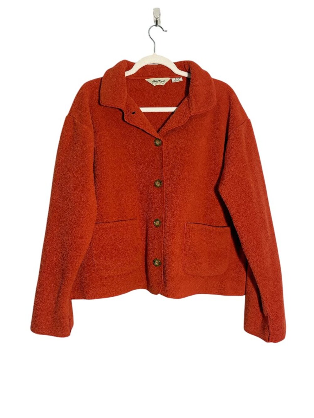 ✨ Vintage 90s Eddie Bauer Burnt Orange Sherpa Jacket ✨